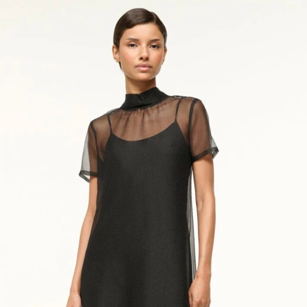 STAUD CALLUNA DRESS BLACK